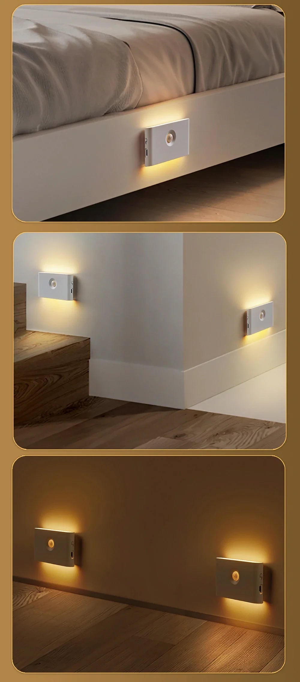 Intelligent Sensor Two-Way Lighting Magnetic Rechargeable LED Night Light Prily