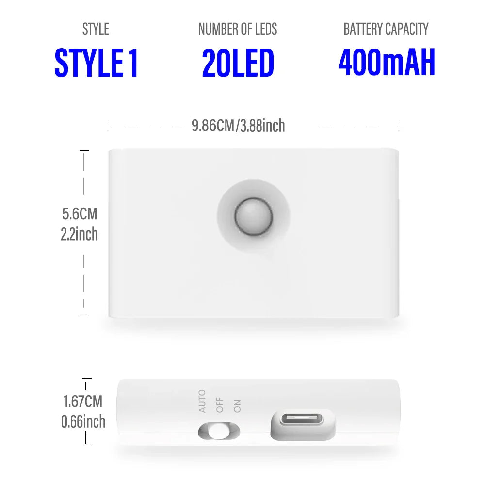 Intelligent Sensor Two-Way Lighting Magnetic Rechargeable LED Night Light Prily