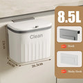 Japanese Wall/Cabinet Doors Mount Two-Way Opening Odor-Blocking Trash Can Prily