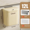 Japanese Wall/Cabinet Doors Mount Two-Way Opening Odor-Blocking Trash Can Prily