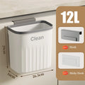 Japanese Wall/Cabinet Doors Mount Two-Way Opening Odor-Blocking Trash Can Prily