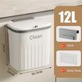 Japanese Wall/Cabinet Doors Mount Two-Way Opening Odor-Blocking Trash Can Prily