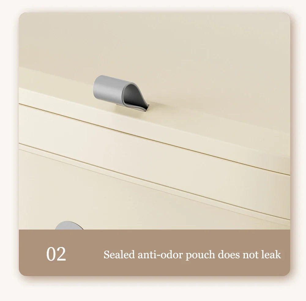 Japanese Wall/Cabinet Doors Mount Two-Way Opening Odor-Blocking Trash Can Prily