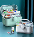 Large Capacity 3 Layer Family Medicine Organizer Box Prily