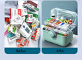 Large Capacity 3 Layer Family Medicine Organizer Box Prily