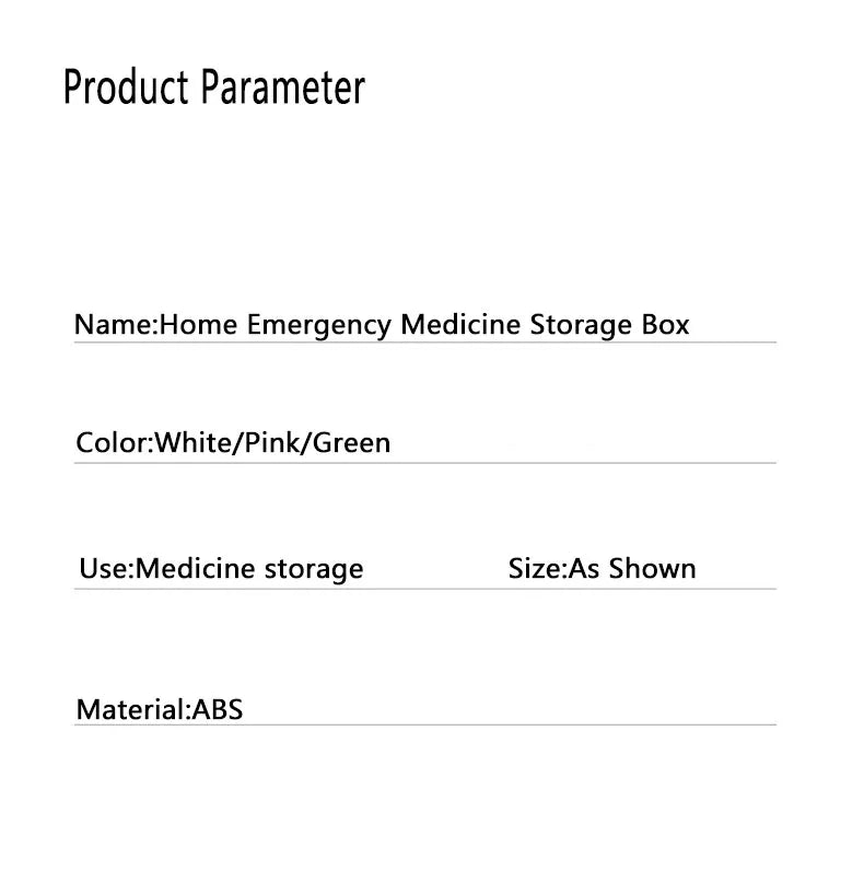 Large Capacity 3 Layer Family Medicine Organizer Box Prily