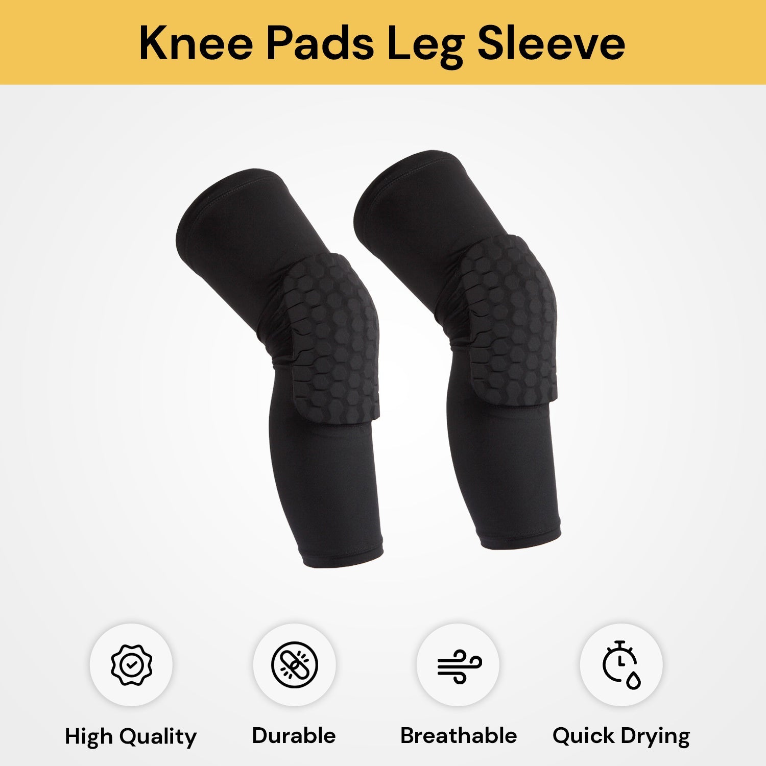 Pair Of Compression Knee Pads Leg Sleeve