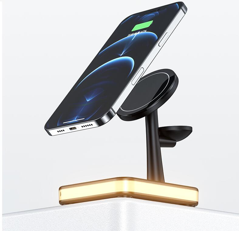 Magnetic 4 in 1 Wireless Fast Charging Dock Station For iPhone Apple watch & Airpods Prily