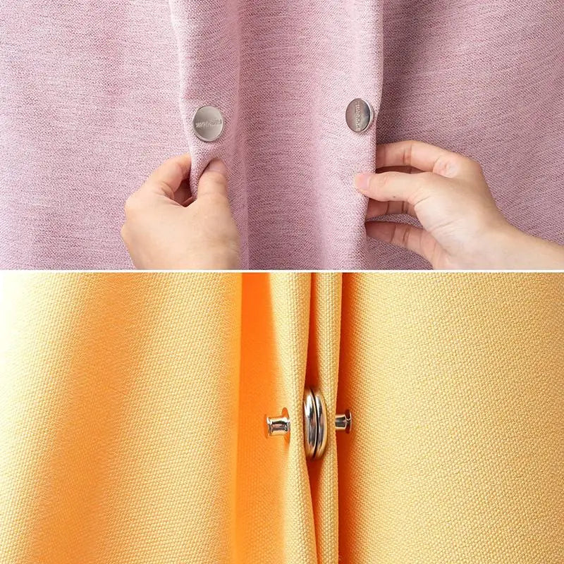 Magnetic Button Nail Free Detachable Window Curtain Prily