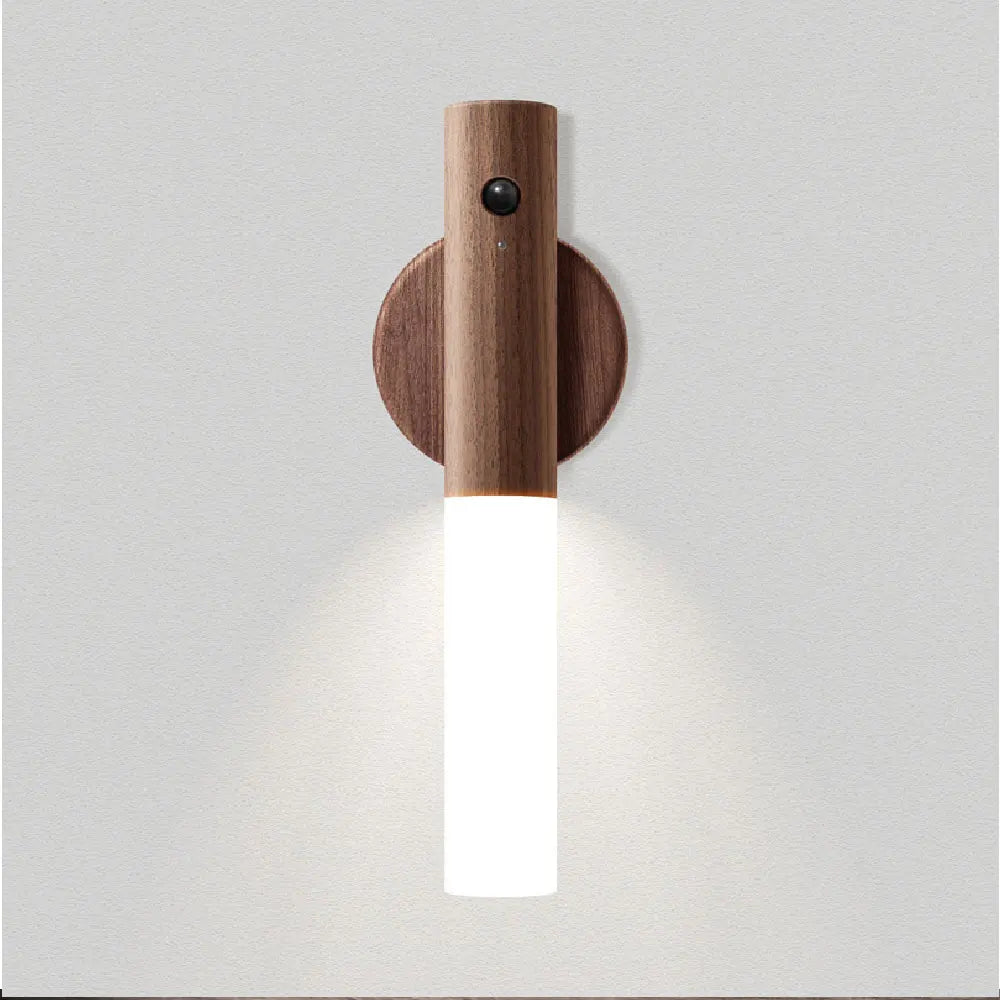 Magnetic Wooden Style Portable Rechargeable LED Wall Lamp Prily