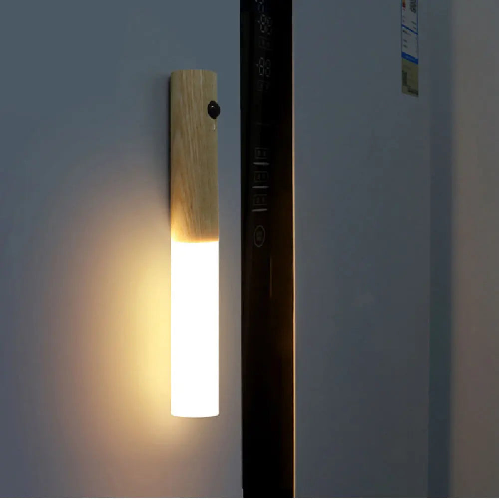 Magnetic Wooden Style Portable Rechargeable LED Wall Lamp Prily