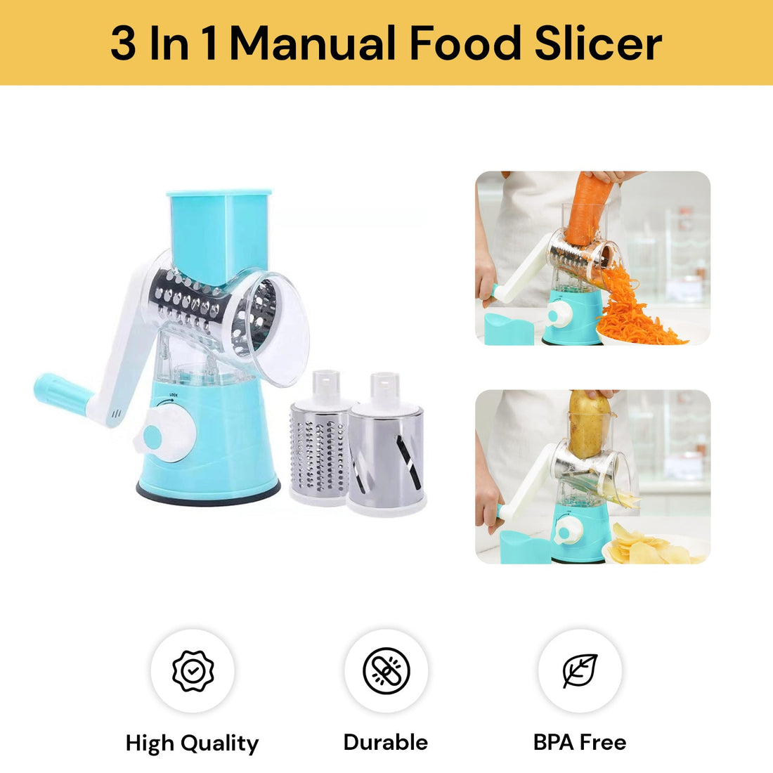 3 In 1 Manual Food Slicer