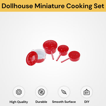 4 PCs Dollhouse Miniature Cooking Set