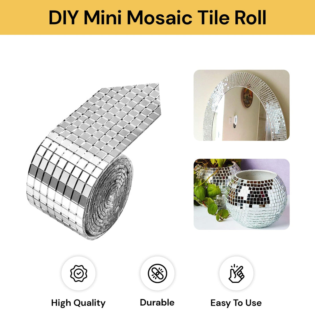 1464PCs DIY Mini Mosaic Tile Roll