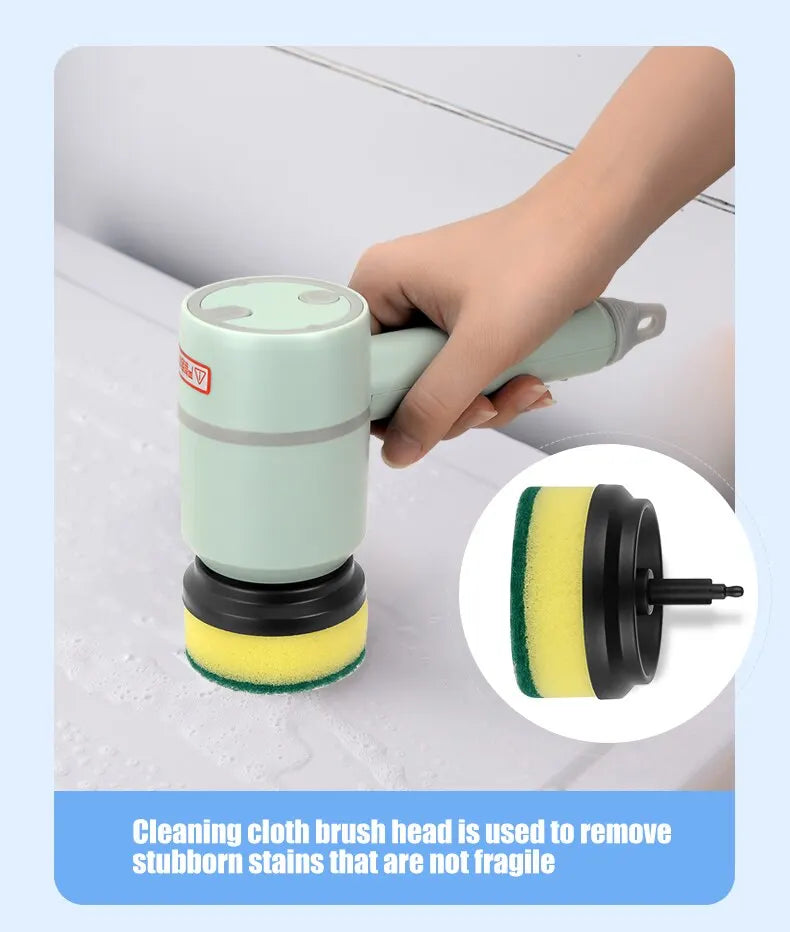 Multi-functional Rechargeable Electric Scrubber Cleaning Brush Prily