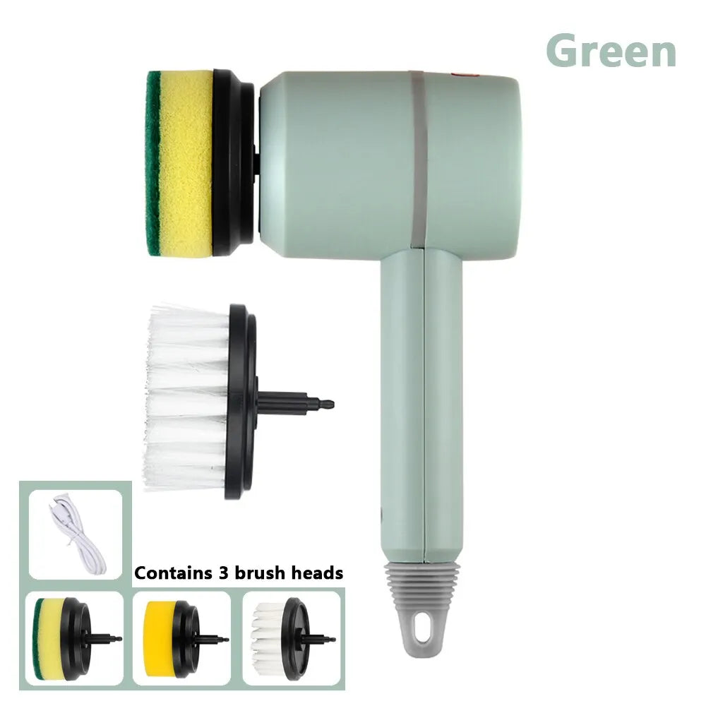 Multi-functional Rechargeable Electric Scrubber Cleaning Brush Prily