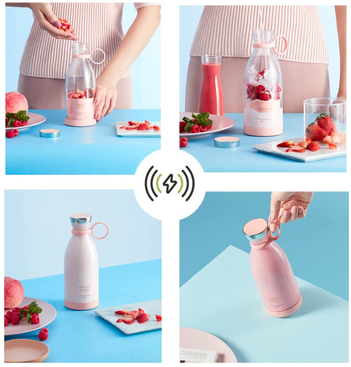 Multifunction Portable Rechargeable Bottle Bullet Blender Prily