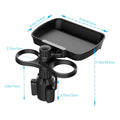 Multifunctional 360° Adjustable Car Snack Tray with Dual Cup Holder Prily