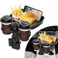 Multifunctional 360° Adjustable Car Snack Tray with Dual Cup Holder Prily