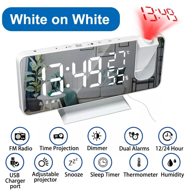 Multifunctional Projection Radio Alarm Clock Prily