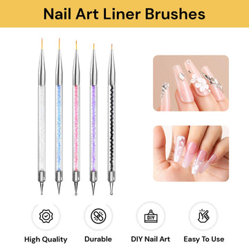 5PCs Nail Art Liner Brushes