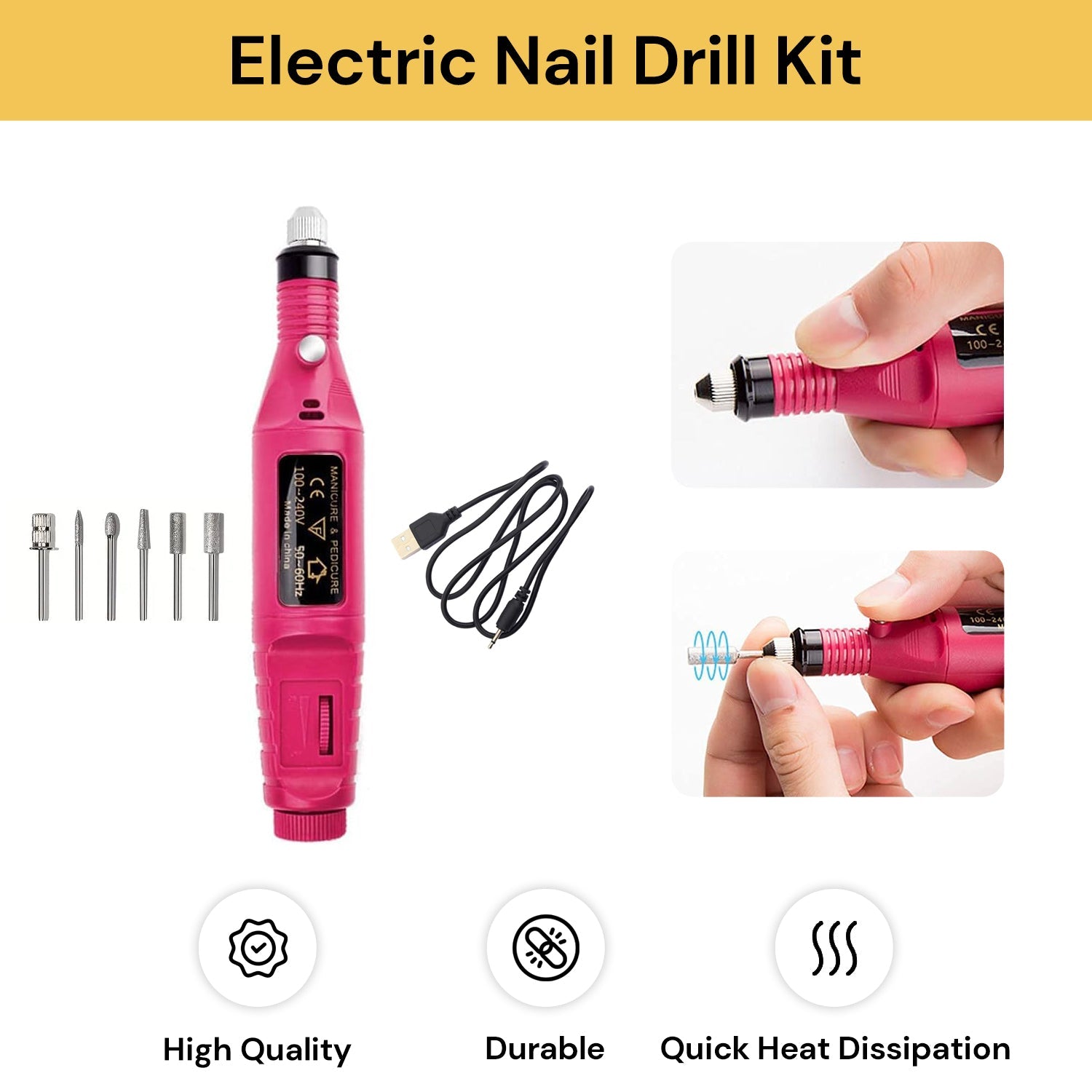 Professional Portable Electric Nail Drill Kit