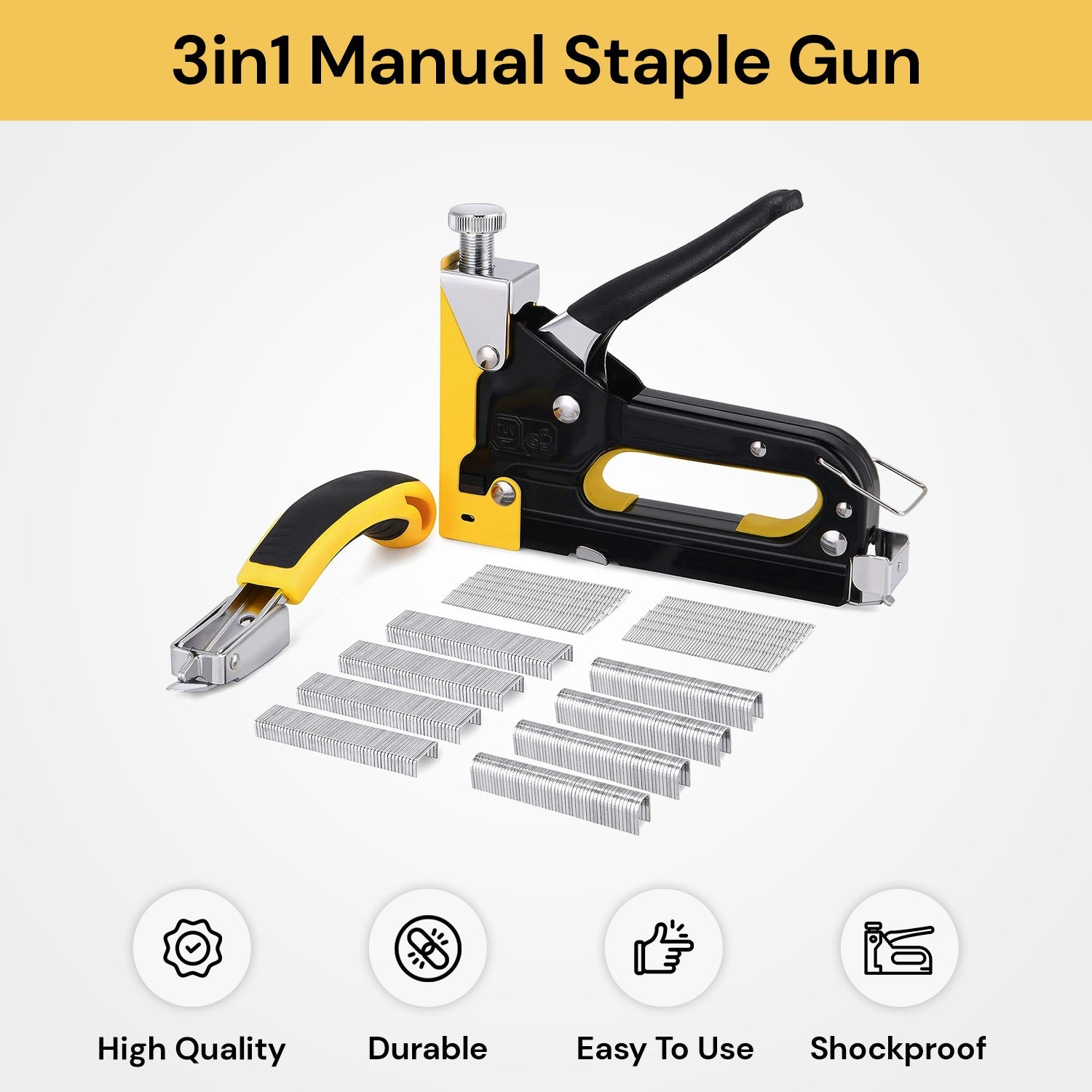 3in1 Manual Staple Gun