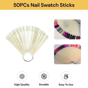 50PCs Nail Swatch Sticks