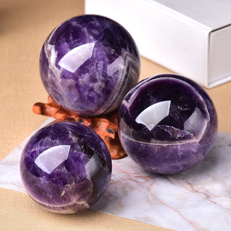 Natural Dream Crystal Quartz Ball With Decorative Base Prily