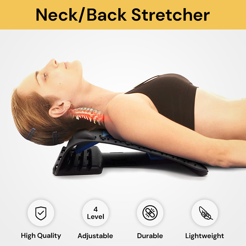 Neck and Upper Back Stretcher - Adjustable, Relief for Sore Muscles