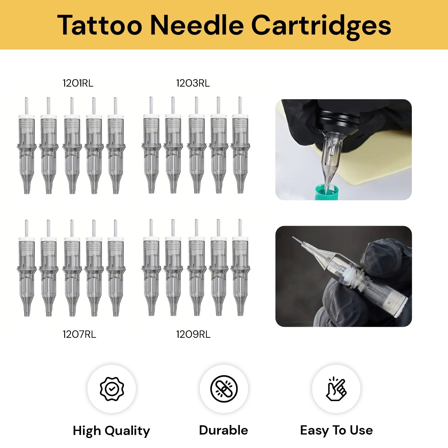 20PCs Disposable Tattoo Needle Cartridges