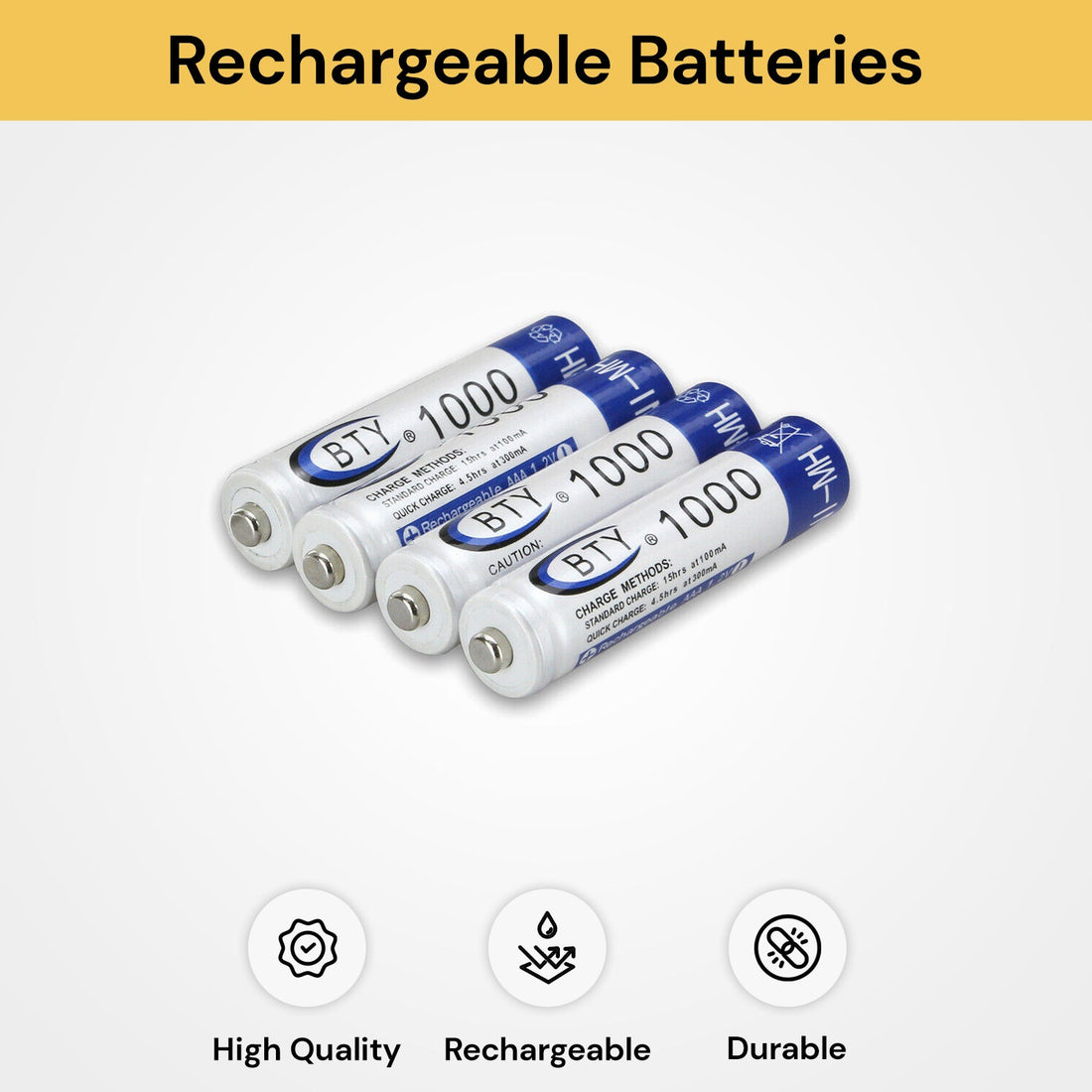 4PCs NI-MH 1.2V Recharge Batteries