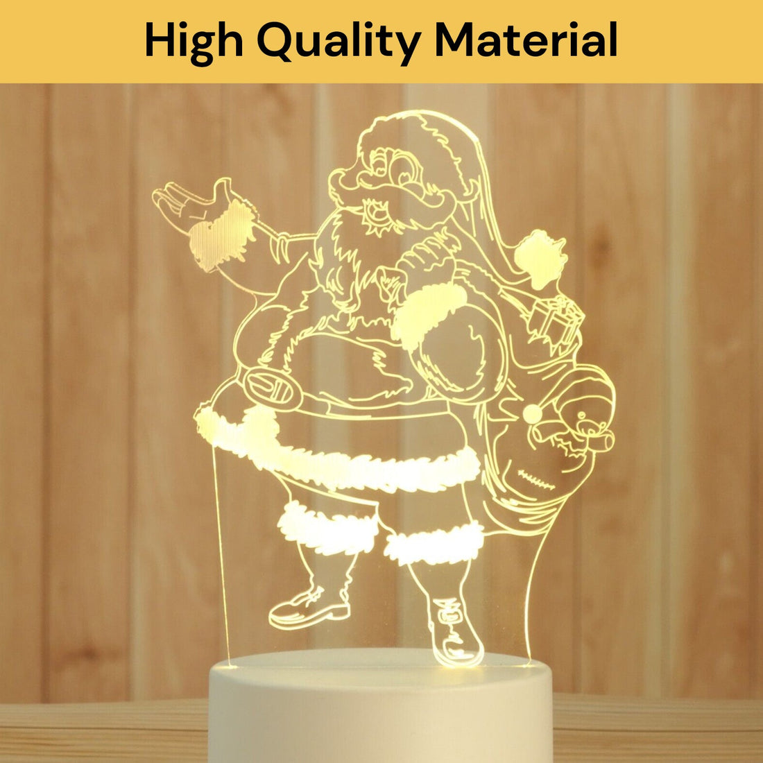 3D Santa Claus Shaped LED Night Light