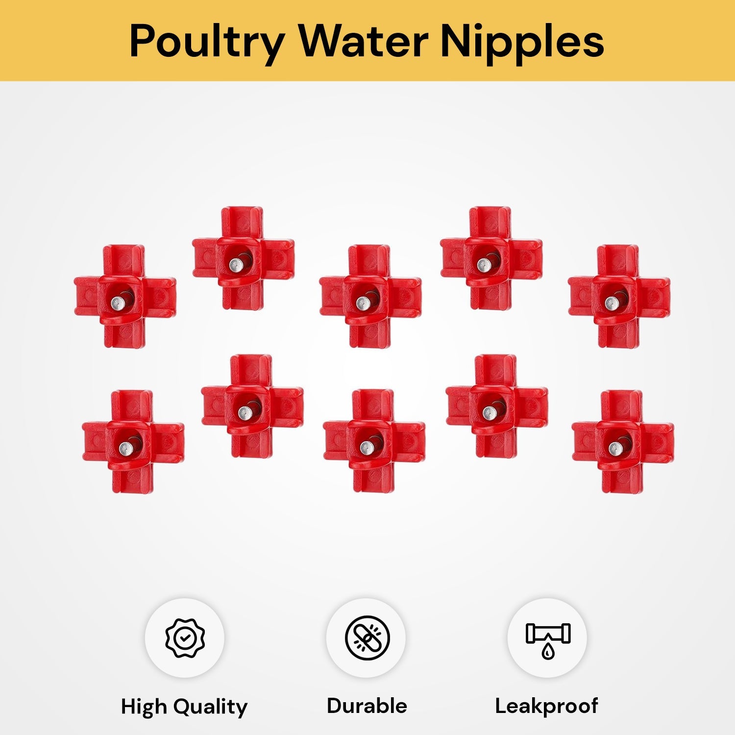 10PCs Horizontal Poultry Water Nipples