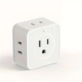 Non-Blocking Design US Plug 5 Way Multi Outlet Extender (2pc set) Prily