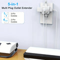 Non-Blocking Design US Plug 5 Way Multi Outlet Extender (2pc set) Prily