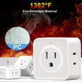 Non-Blocking Design US Plug 5 Way Multi Outlet Extender (2pc set) Prily