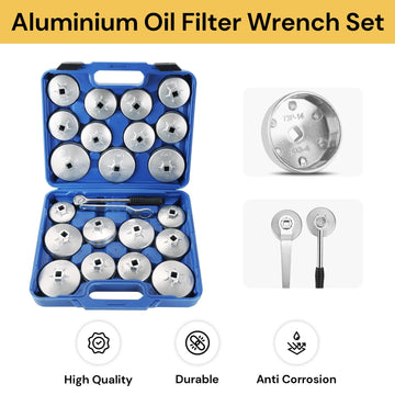 23Pcs Aluminium Oil Filter Wrench Set