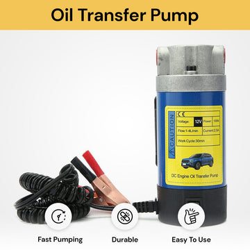 12V Oil Transfer Pump - Blue - Portable Electric Pump