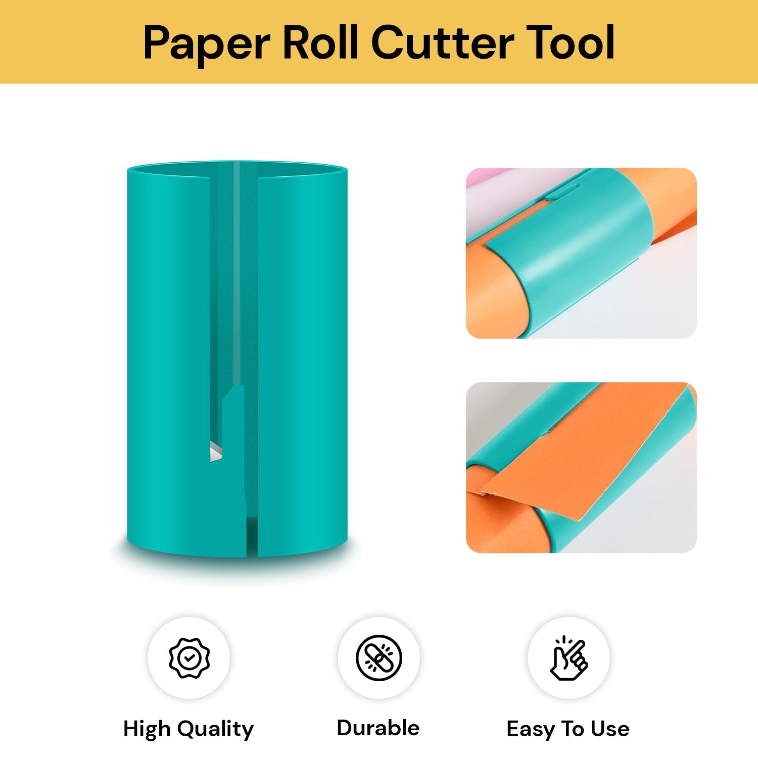 Portable Sliding Wrapping Paper Roll Cutter Tool