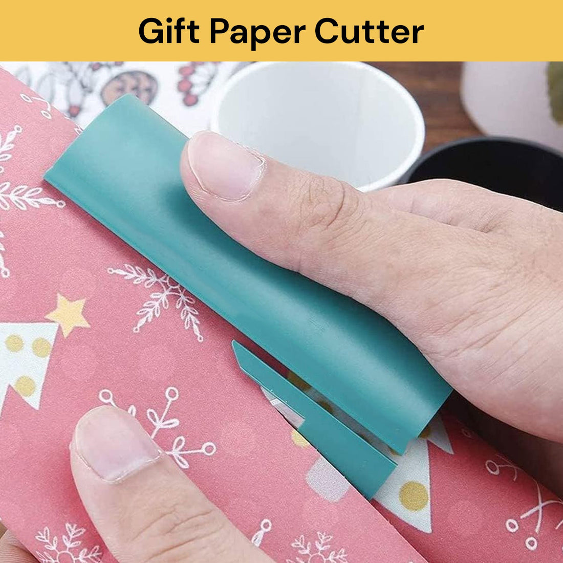 Portable Sliding Wrapping Paper Roll Cutter Tool