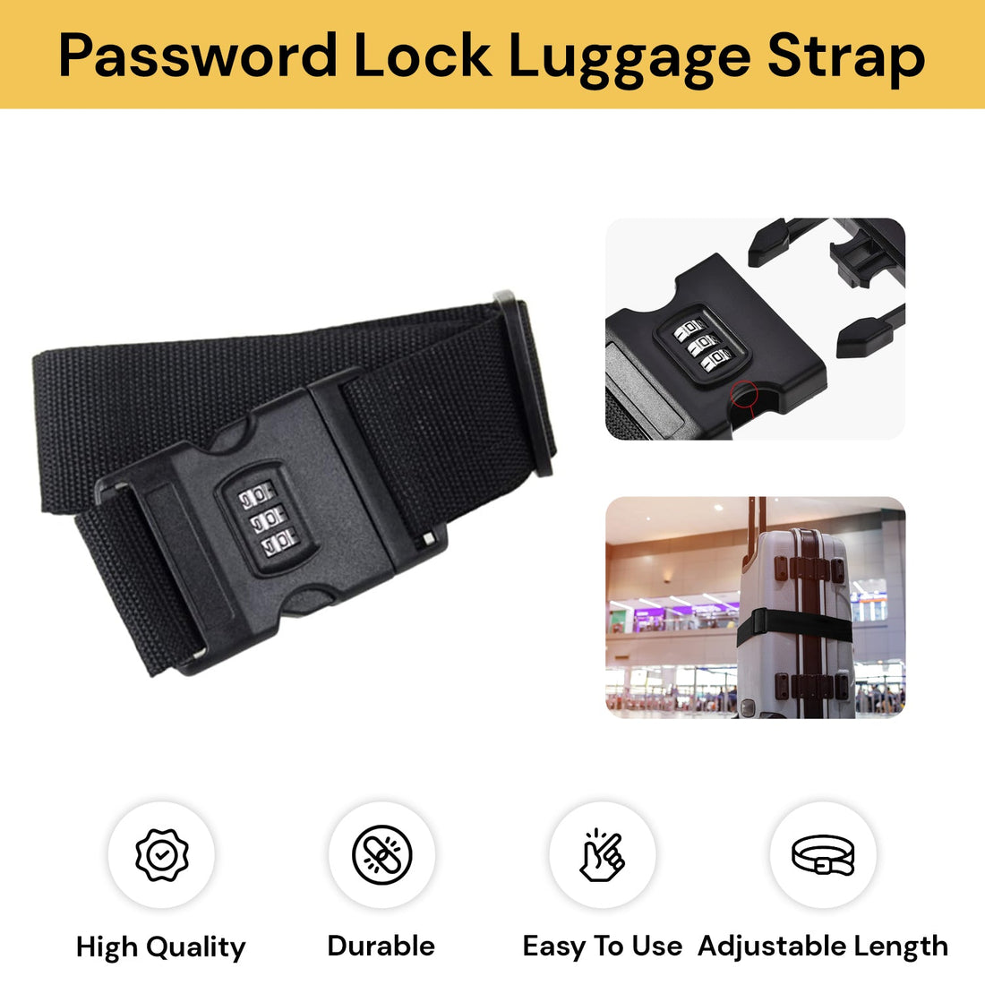 Password Lock Luggage Strap