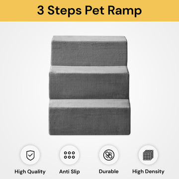 3 Steps Pet Stairs Ramp - Portable, Anti-Slip