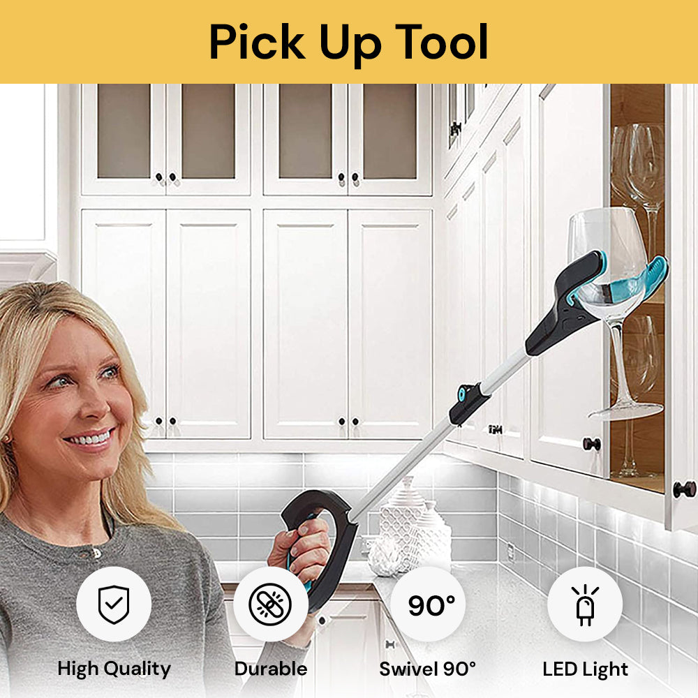 Pick-Up Tool - Extendable, Magnetic, Black , Sky Blue