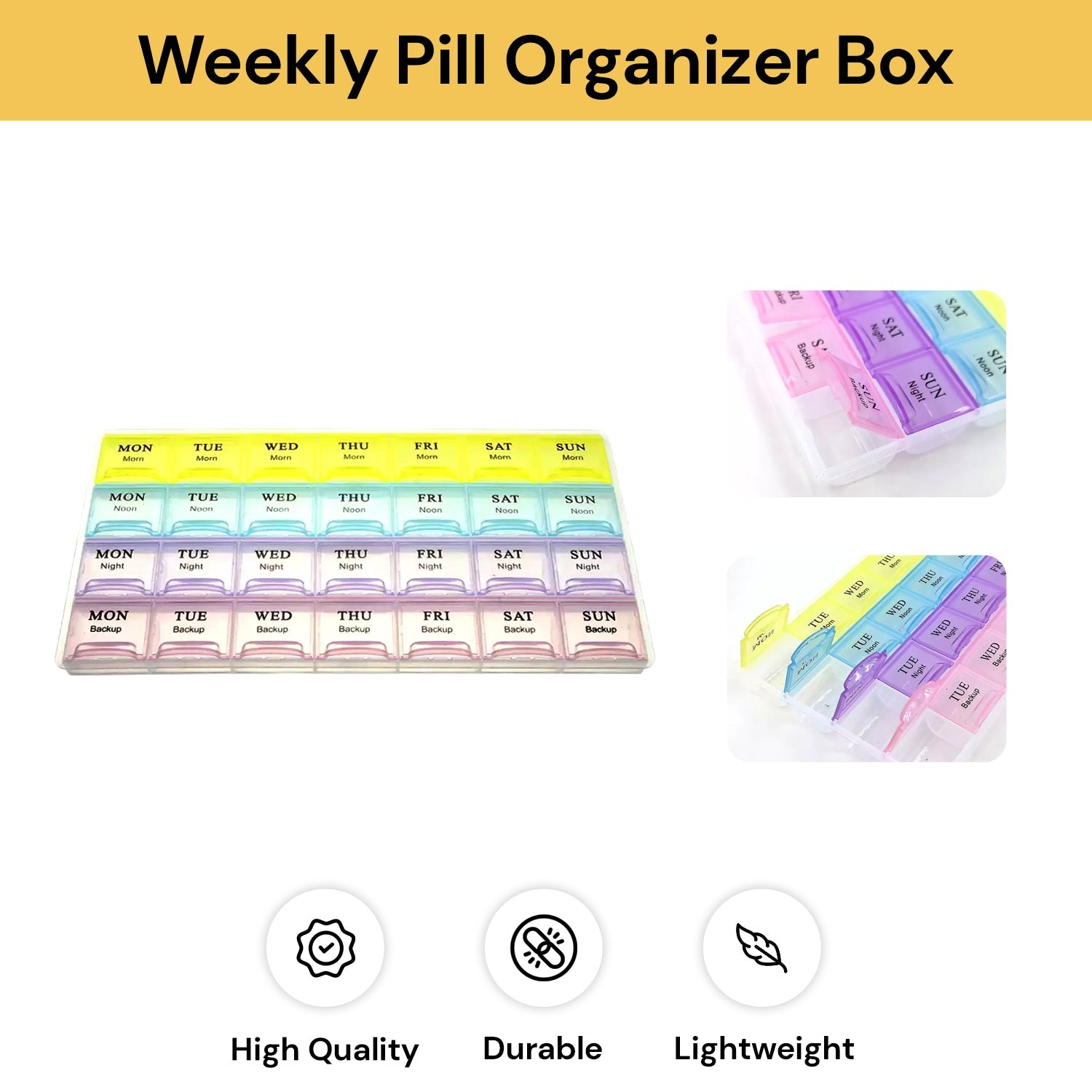 Weekly Pill Organizer Box