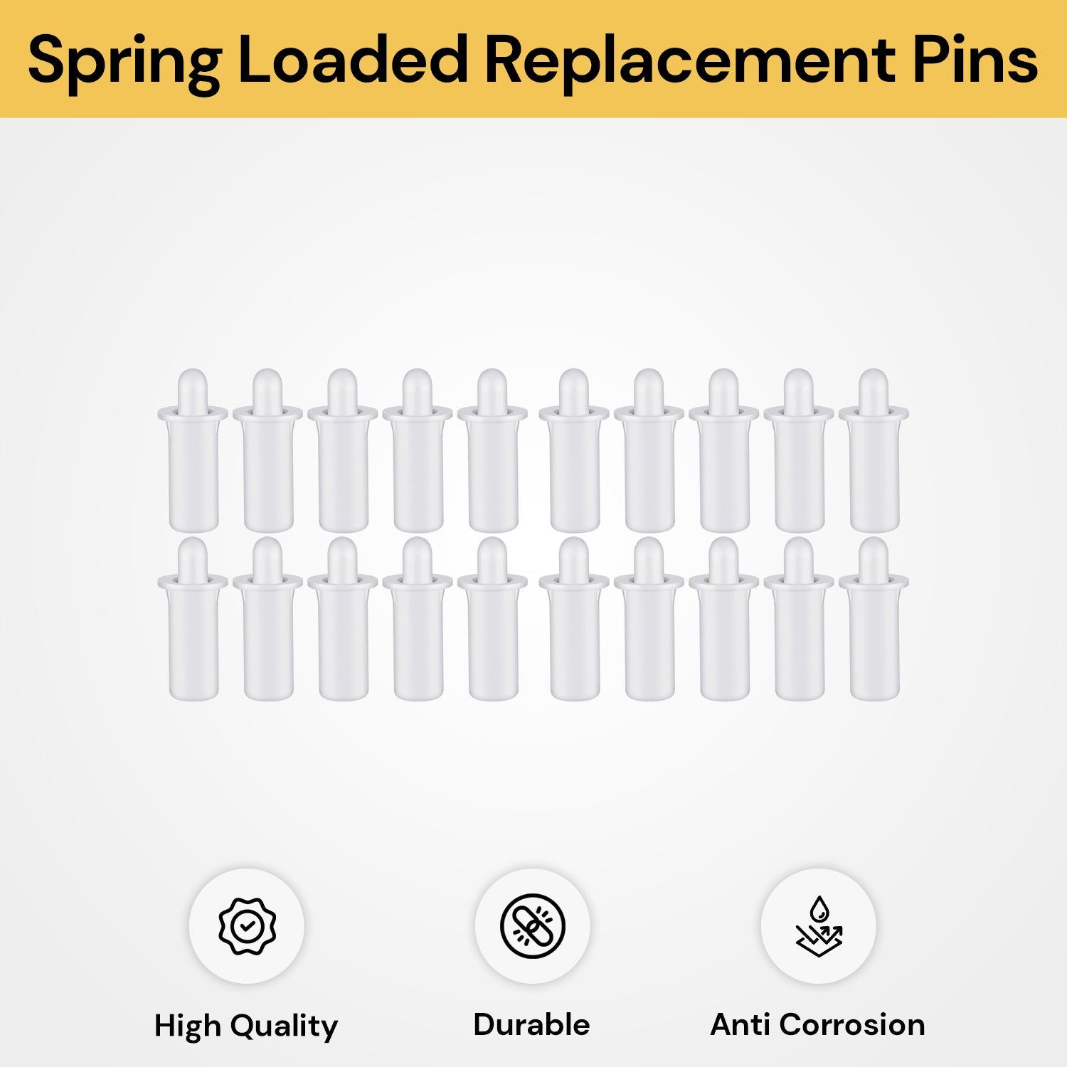 20PCs Spring Loaded Replacement Pins