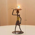 Pinturesque Metal African Style Candle Holder Prily