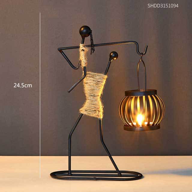 Pinturesque Metal African Style Candle Holder Prily