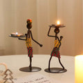 Pinturesque Metal African Style Candle Holder Prily