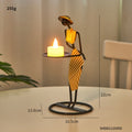 Pinturesque Metal African Style Candle Holder Prily